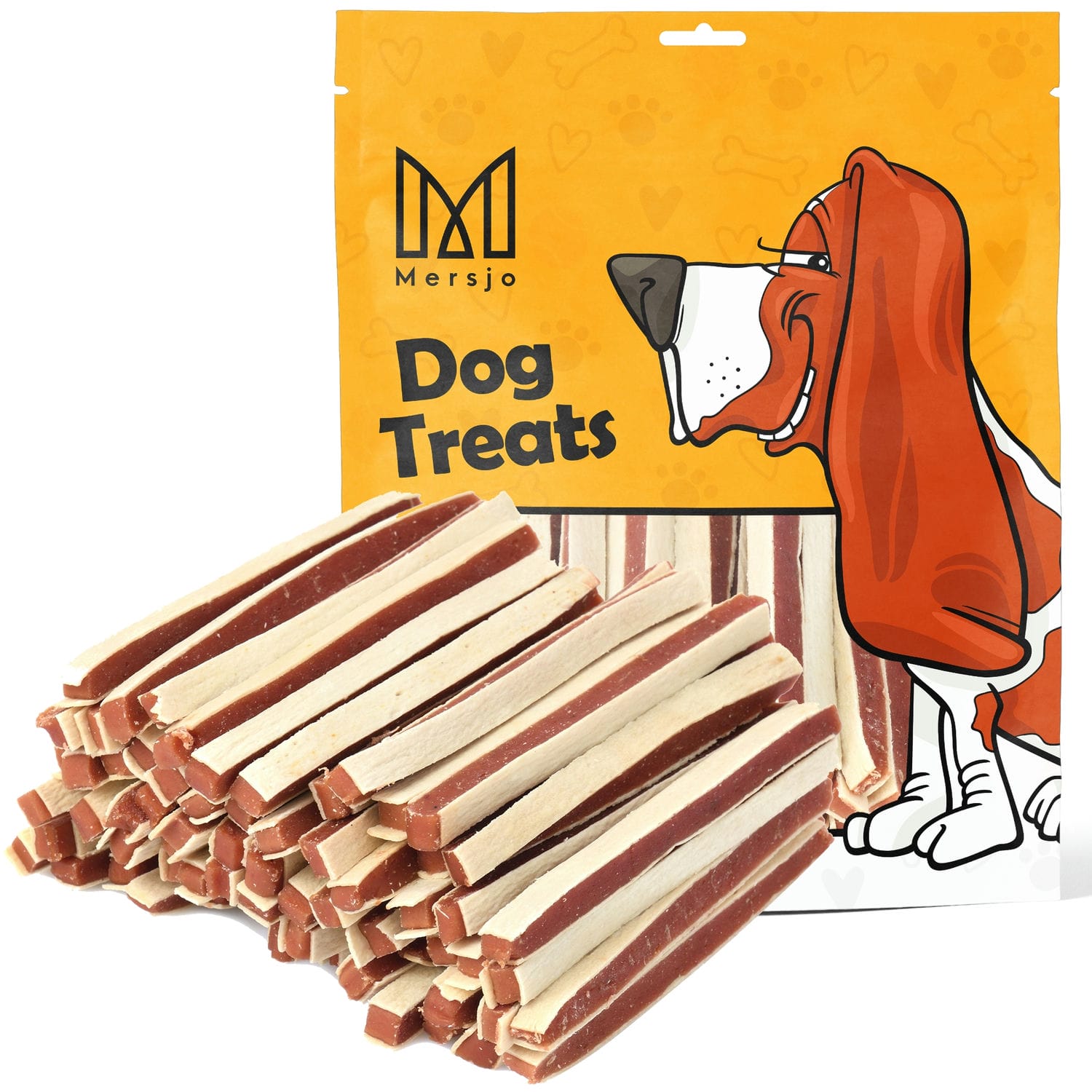 Pamlsky pro psy - Měkké kachní proužky sendvič 500g
