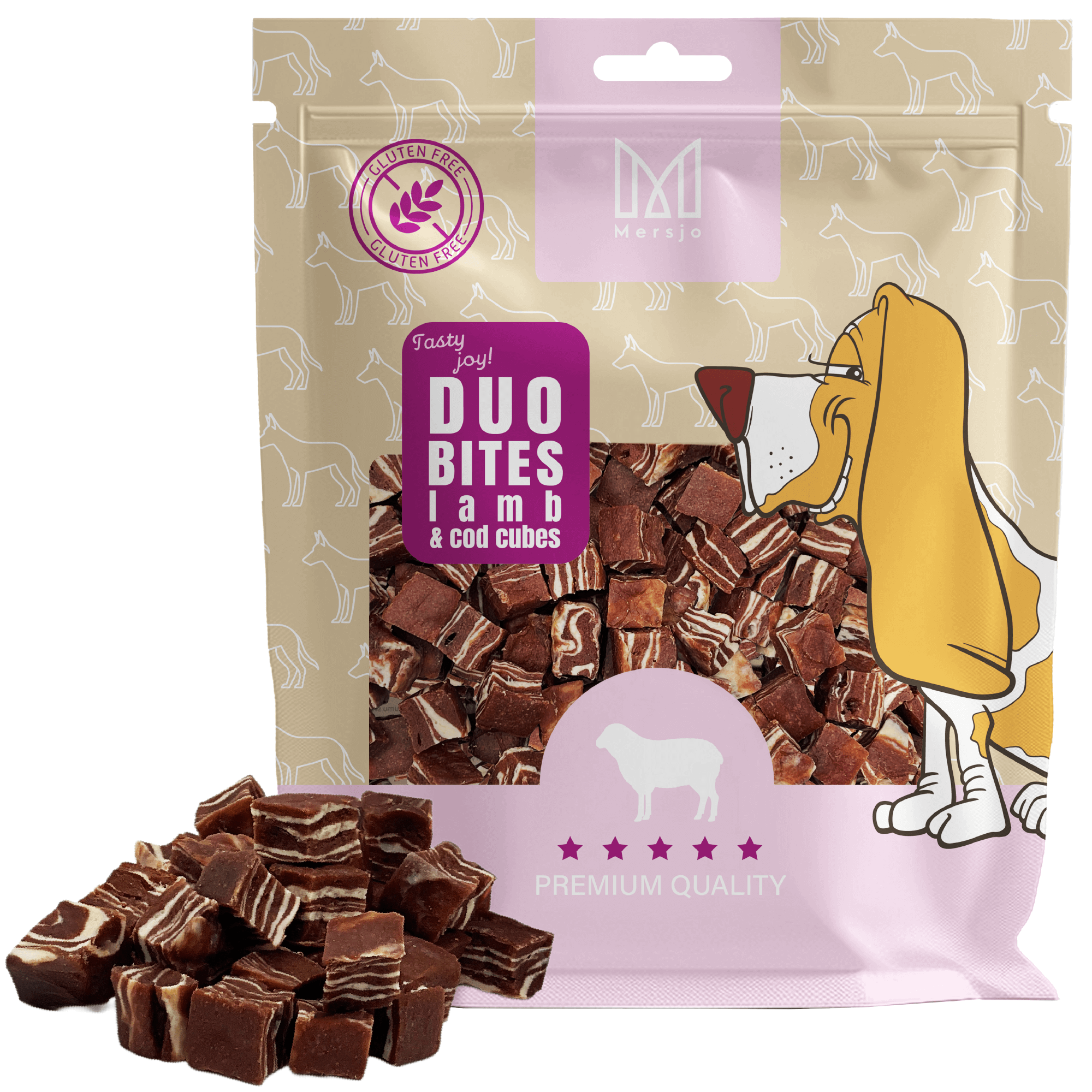 Pamlsek pro psy Duo Flavors – Jehněčí s treskou Mersjo 300g